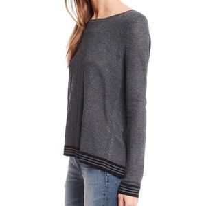 Rag & Bone Nikki Split Back Sweater Grey Black